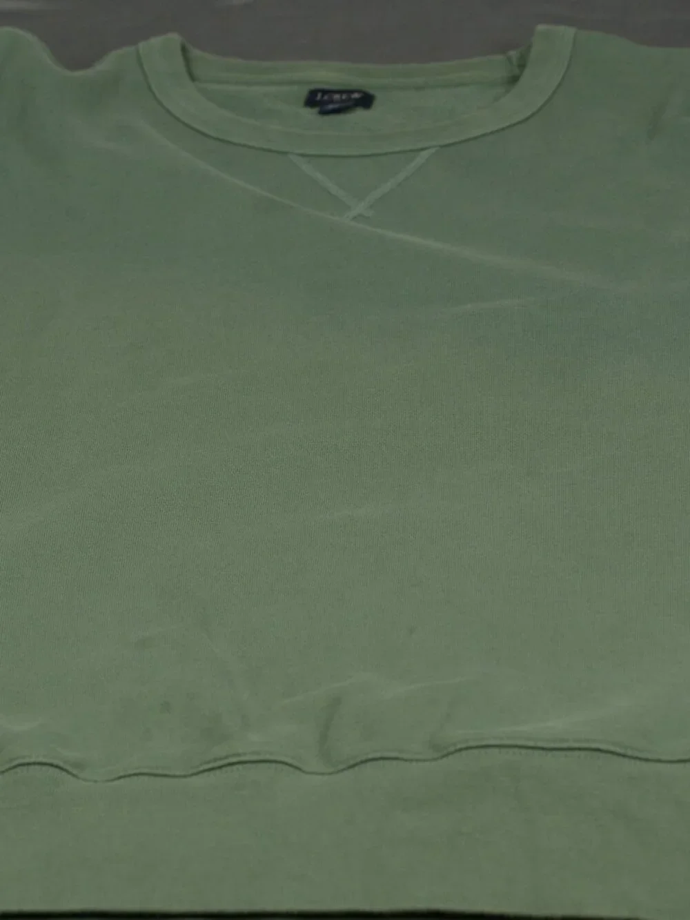 J.Crew Men's Heritage Fleece Crewneck Sweatshirt in Sage Green (XXL)